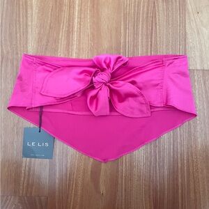 LE LIS Pink Satin Bandeu Tube Top